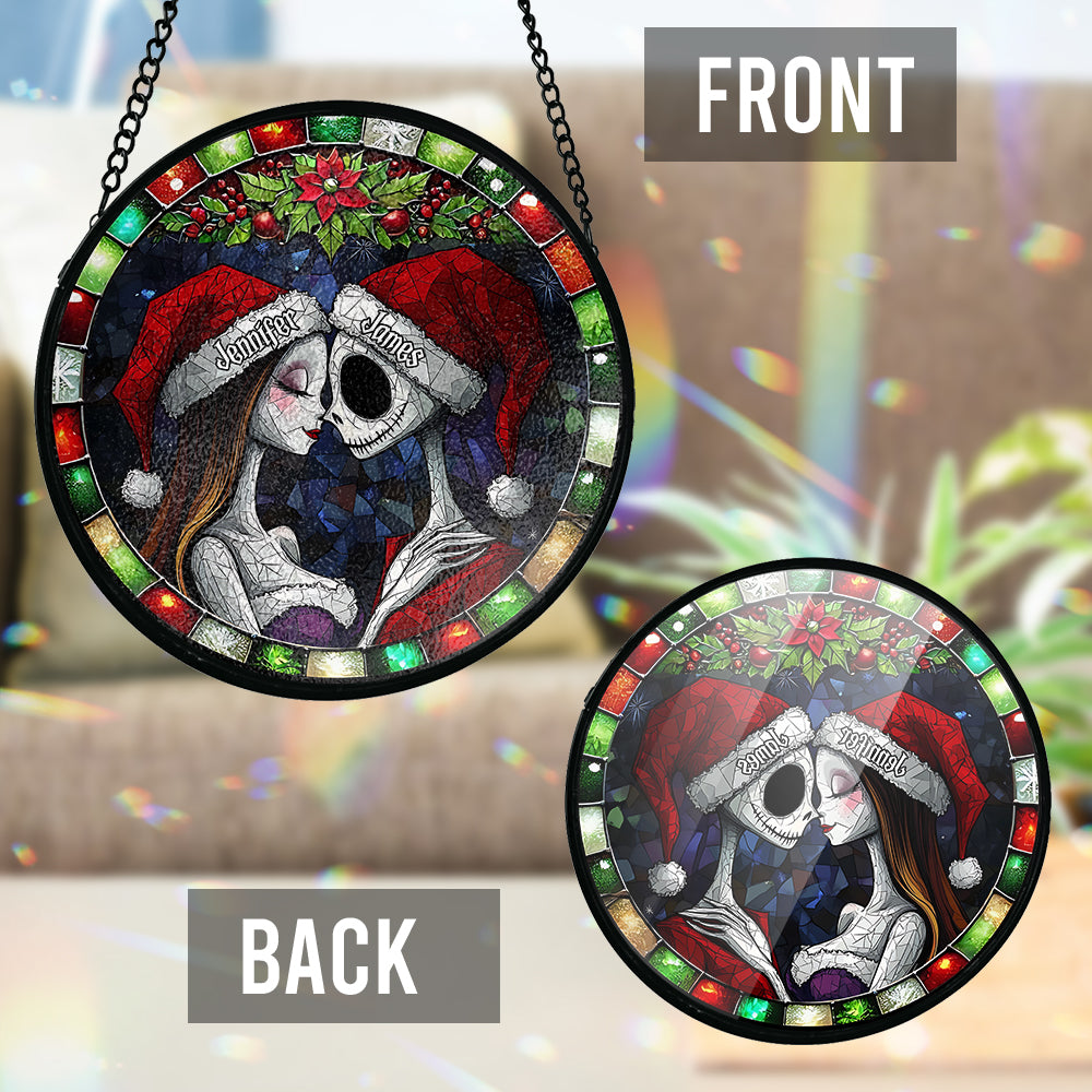 All I Want For Christmas - Personalized Nightmare Stained Glass Suncatcher