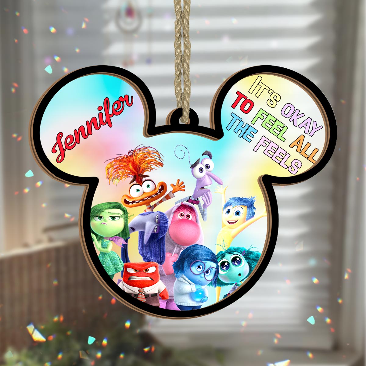 It's Okay To Feel All The Feels - Personalized 2 Layered Window Hanging Suncatcher