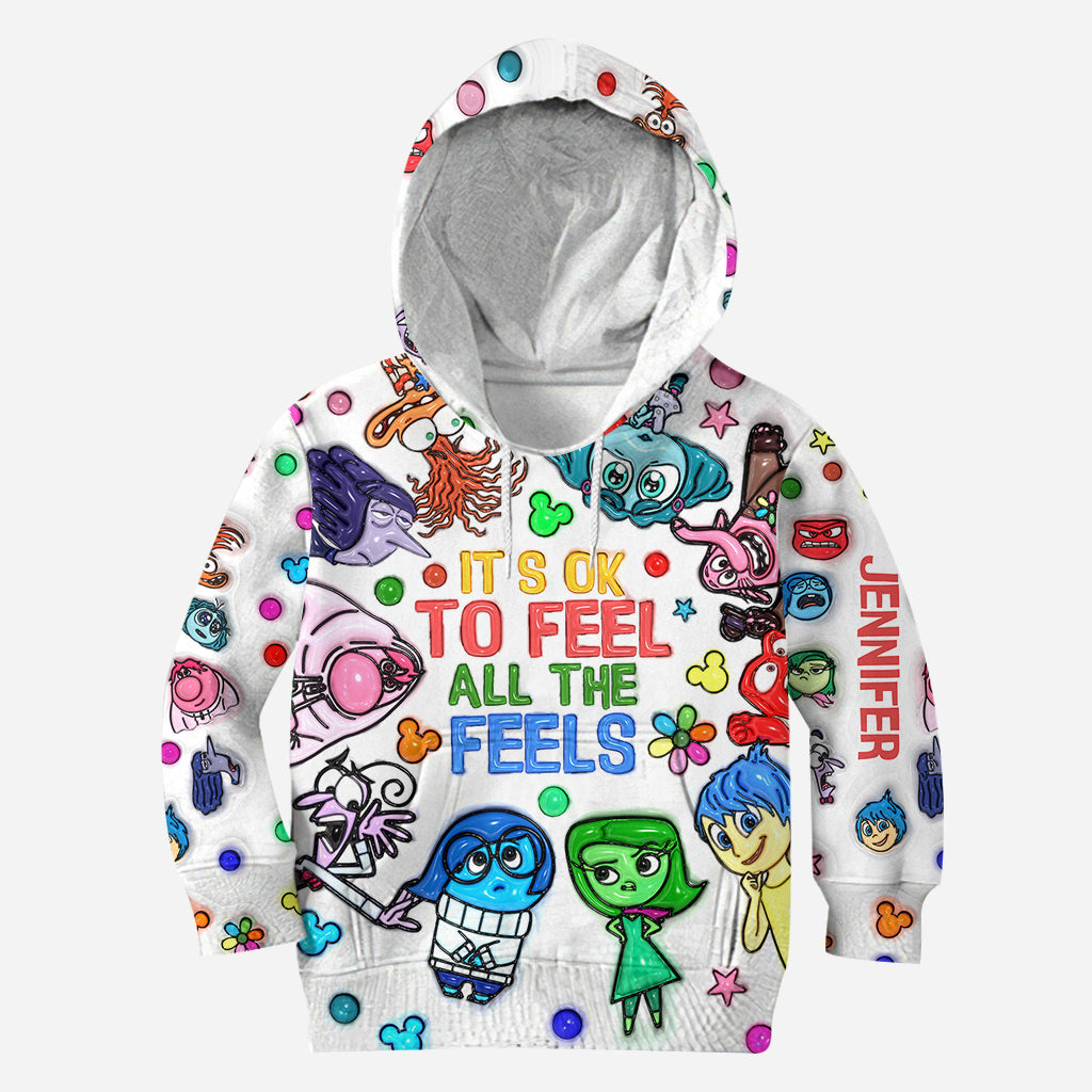 It's Ok To Feel All The Feels - Personalized Mouse Hoodie and Leggings