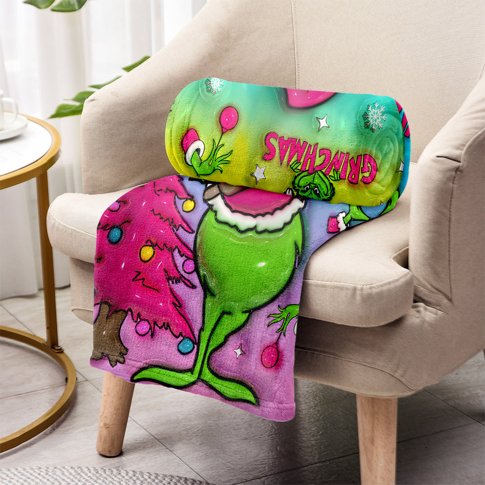Holo Christmas - Personalized Stole Christmas Blanket