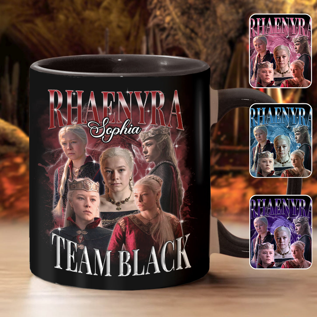 Team Black - Personalized Thrones Game Accent Mug