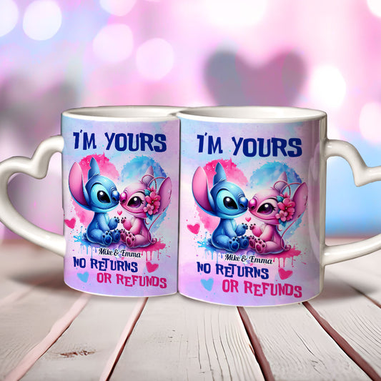 I'm Yours - Personalized Ohana Matching Heart Handle Mug