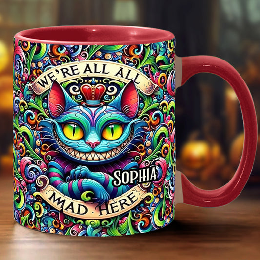 We're All Mad Here - Personalized Mouse Accent Mug