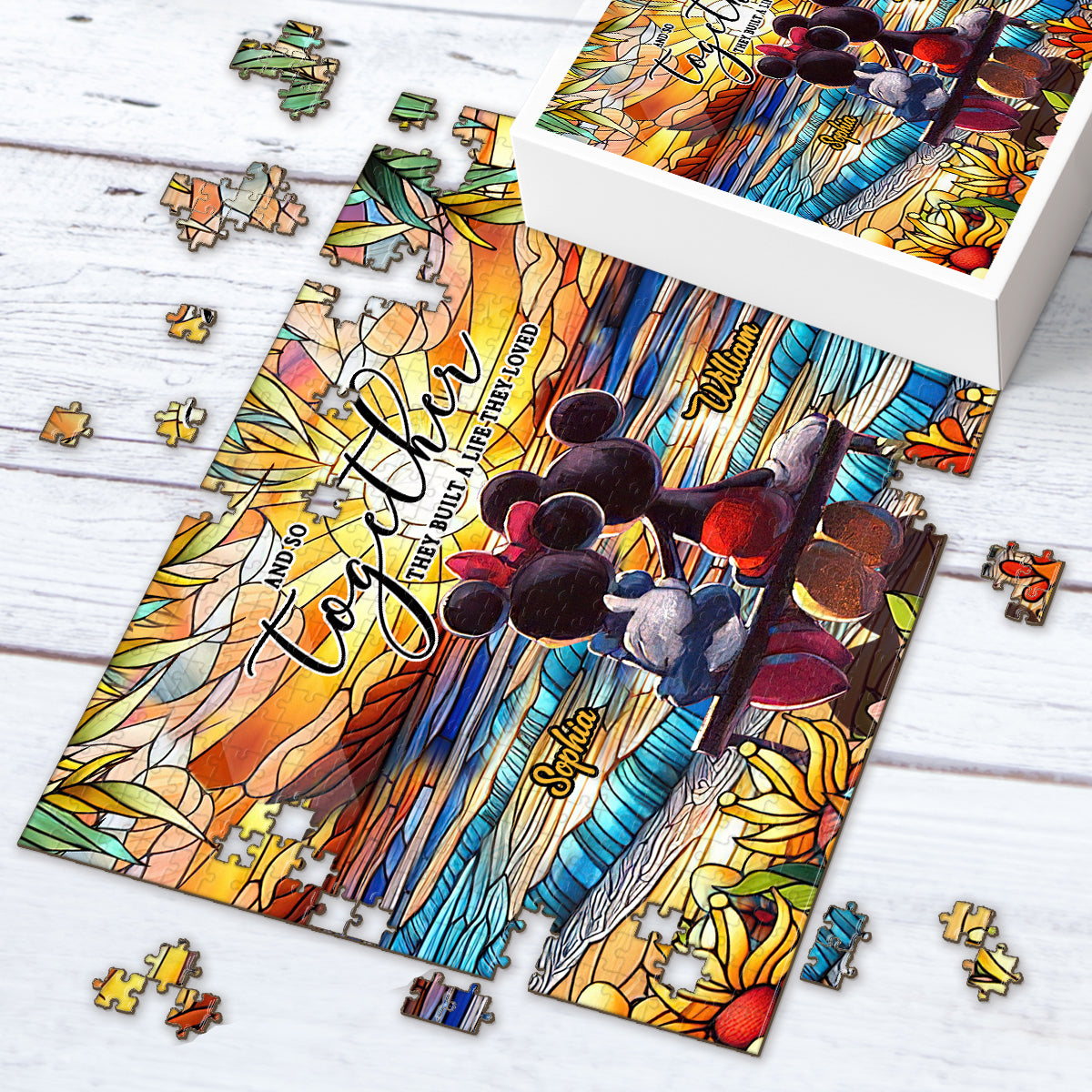 And So Together They Build A Life They Loved - Personalized Mouse Jigsaw Puzzle
