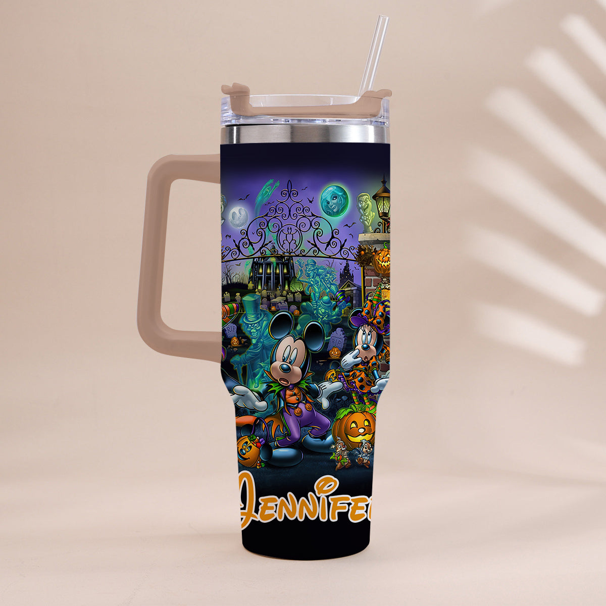 Welcome Foolish Mortals - Personalized Mouse Tumbler With Handle