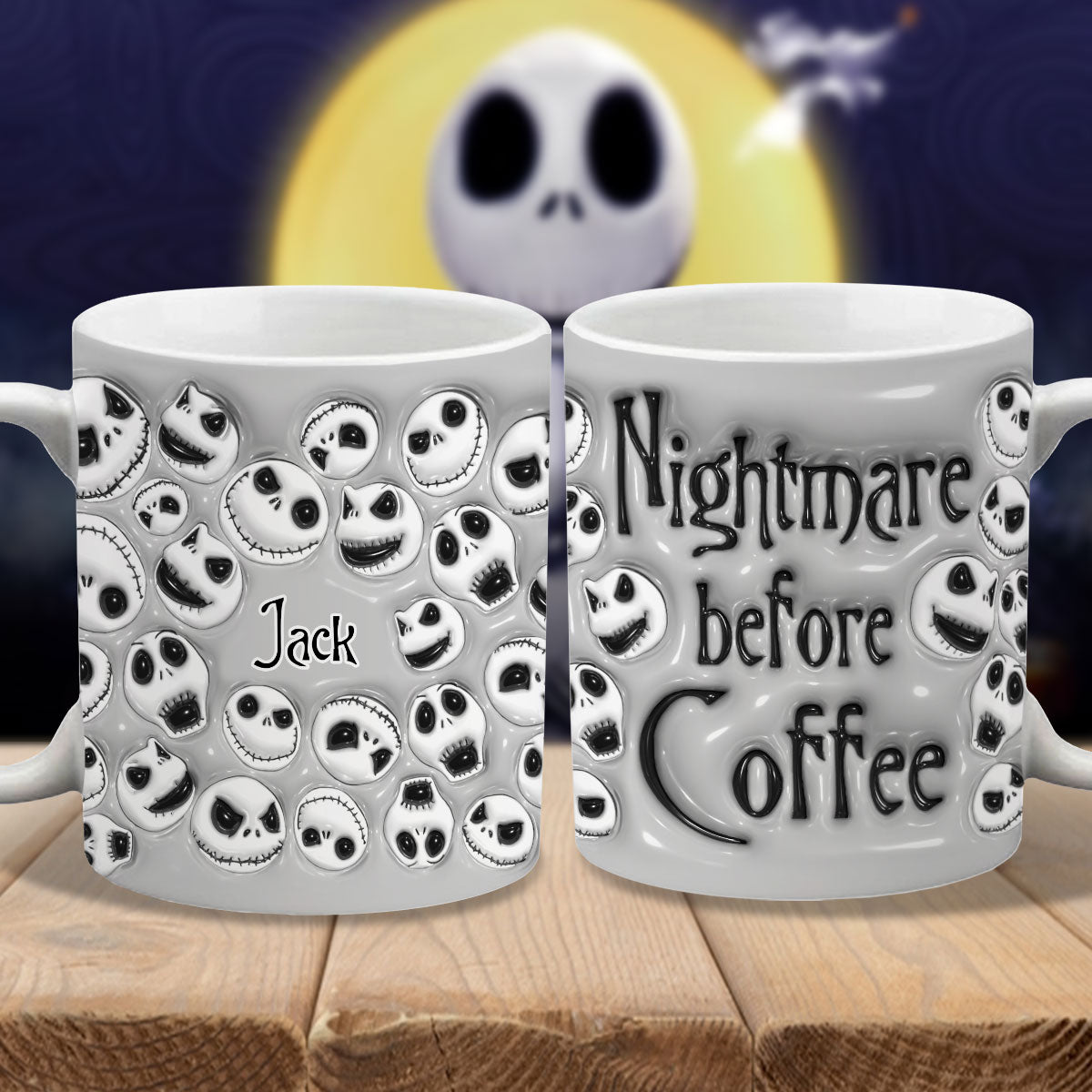Jack Nightmare Before Coffee - Personalized Nightmare Mug