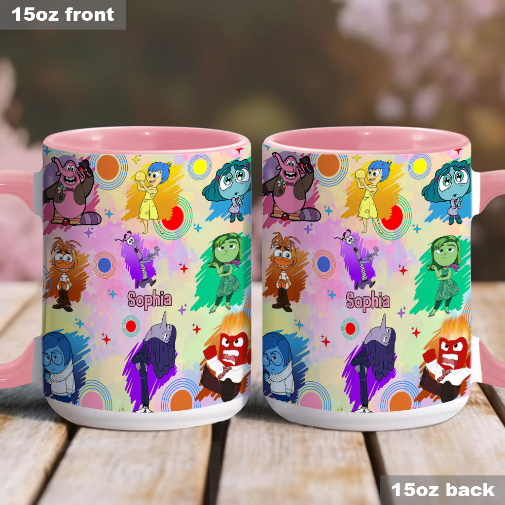 Feel All The Feels Emotion Friends - Personalized Accent Mug