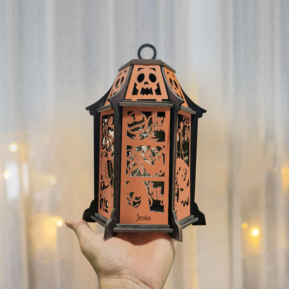Hello Darkness - Personalized Nightmare Laser Cut Lantern