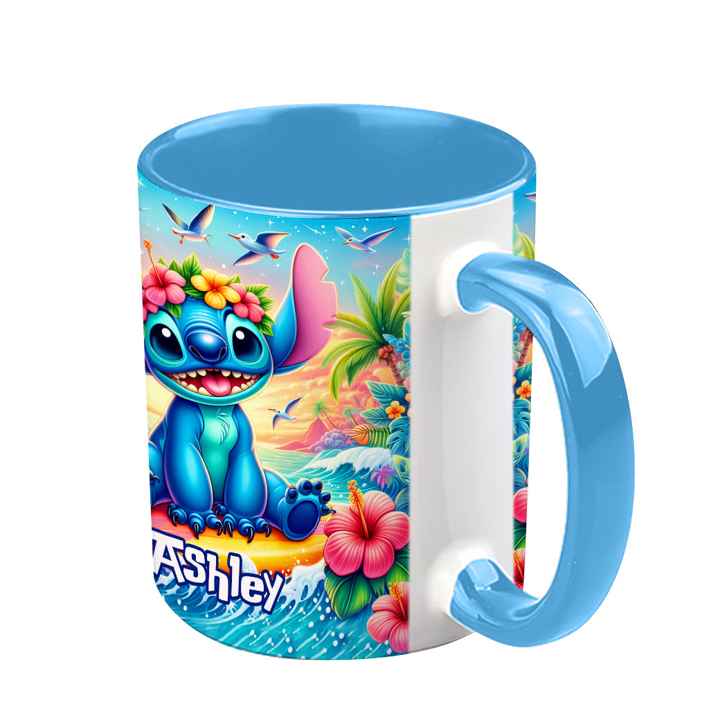Blue Summer Hawaii - Personalized Ohana Accent Mug
