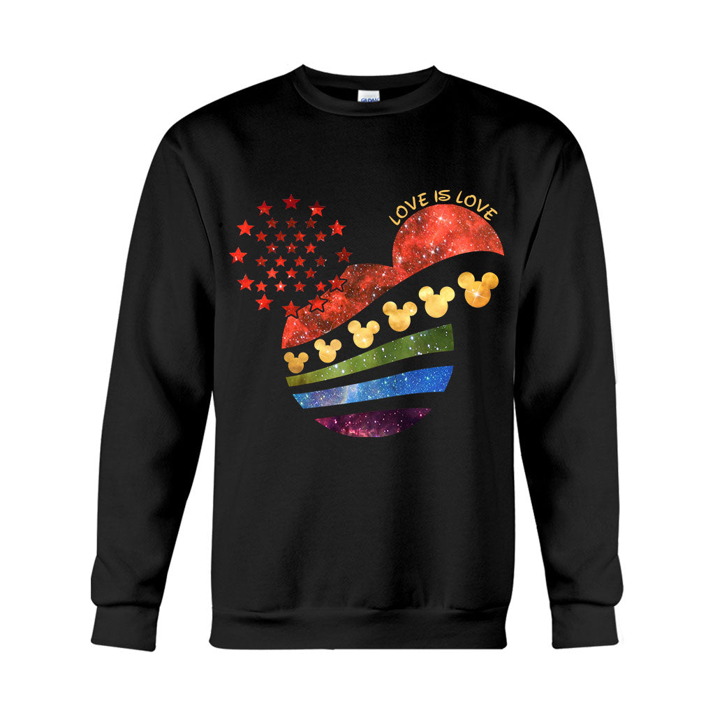 Mouse Head Galaxy Rainbow - LGBT Support T-shirt And Hoodie
