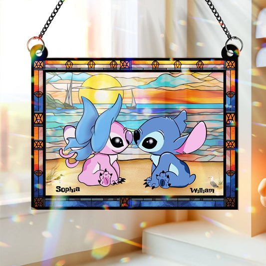 I am yours - Personalized Ohana Window Hanging Suncatcher Ornament