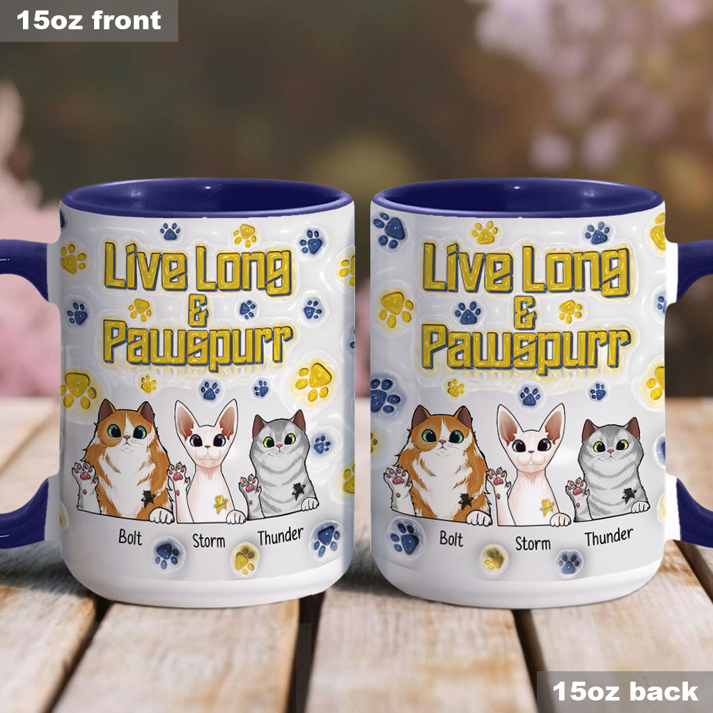 Live Long and Pawspurr - Personalized Star Fleet Accent Mug