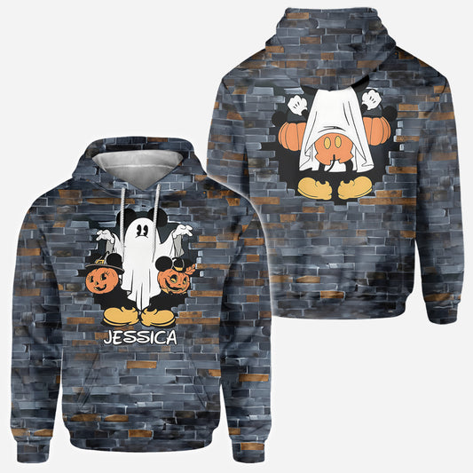 Funny Ghost Mouse - Personalized Mouse All Over Shirt