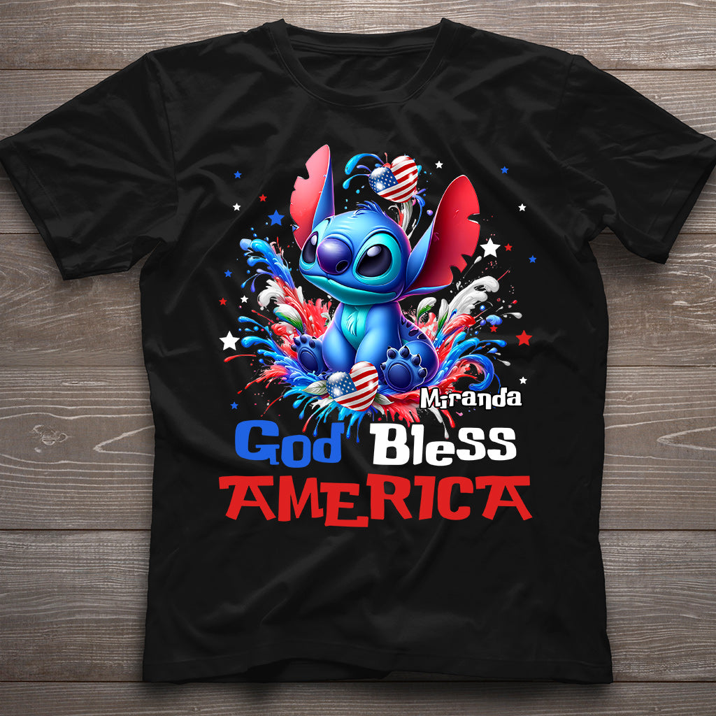 God Bless America - Personalized Ohana T-shirt And Hoodie