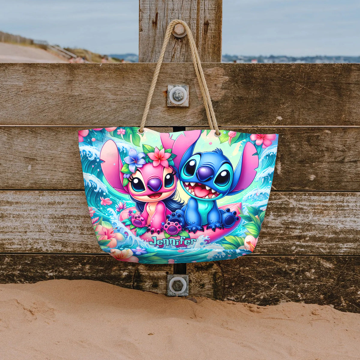 Ohana Summer Vibes - Personalized Ohana Beach Bag