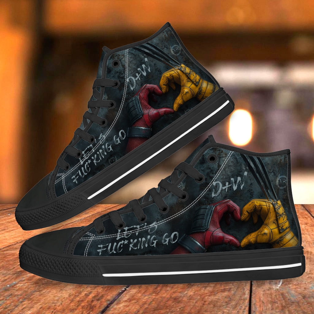 Let's Fu*cking Go - Personalized The Psychopath High Top Shoes