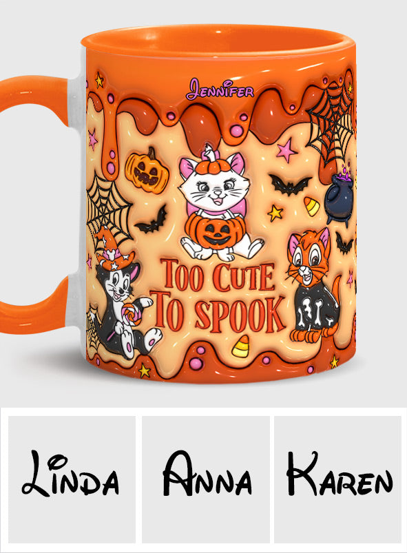 Cataholic Too Cute Too Spook - Personalized Mouse Accent Mug