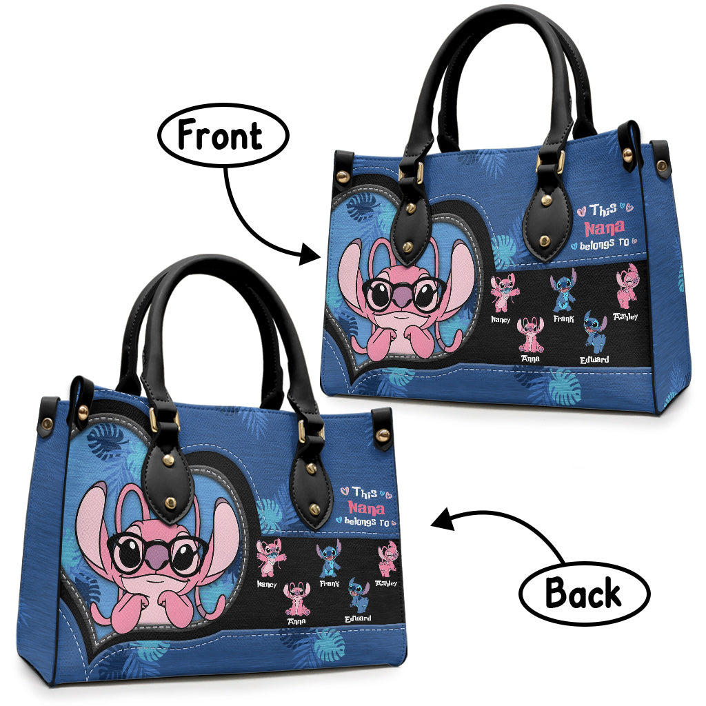 This Grandma Belongs To Custom Any Title - Personalized Ohana Leather Handbag
