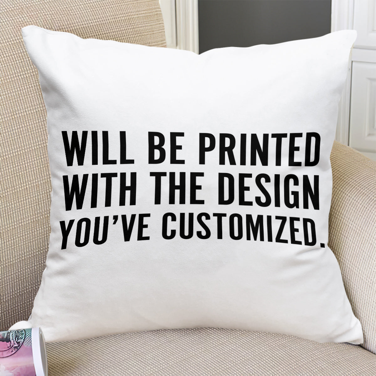 Will Be Printed With The Design You've Customized - Throw Pillow