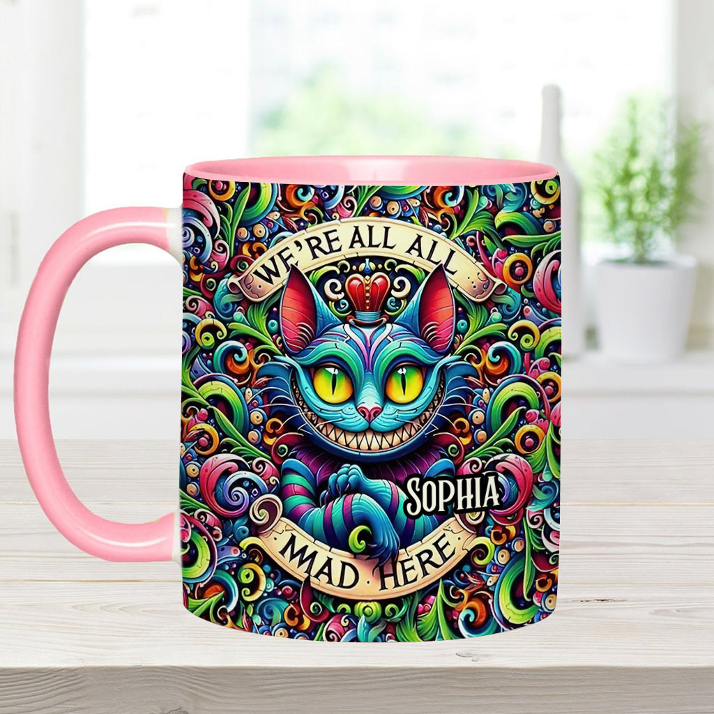 We're All Mad Here - Personalized Mouse Accent Mug