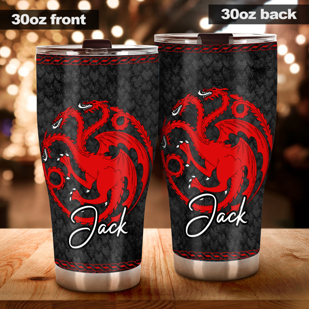 Team Black - Personalized Thrones Game Tumbler