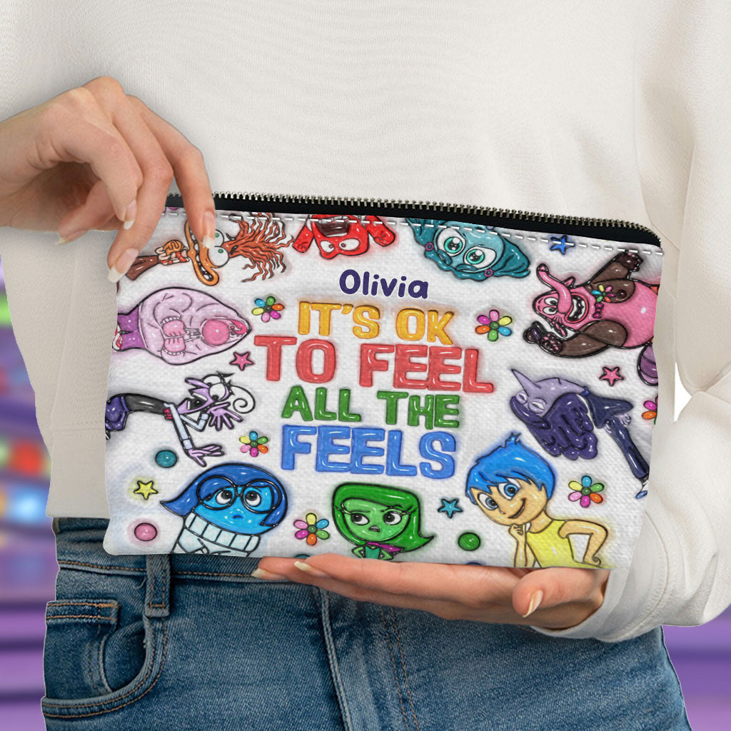 It's Ok To Feel All The Feels - Personalized Pouch