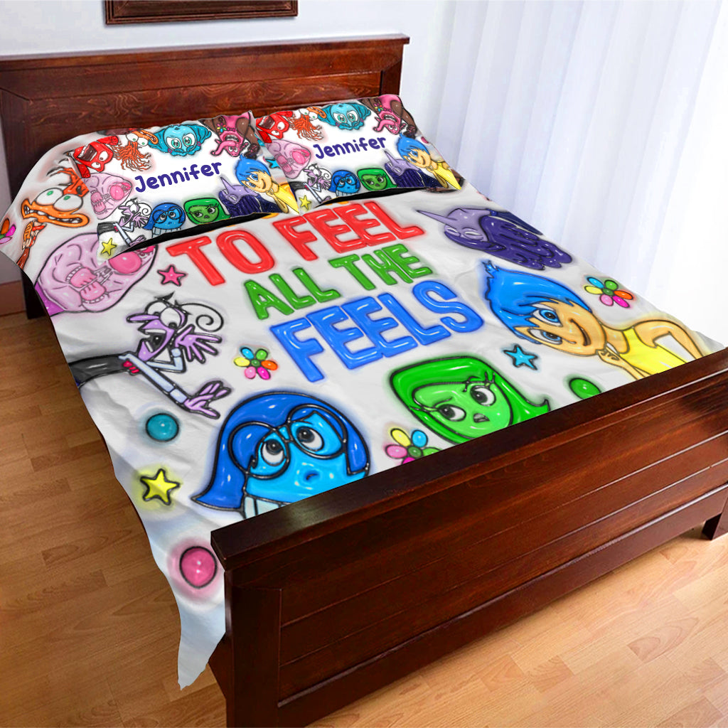 It's Ok To Feel All The Feels - Personalized Mouse Bedding Set