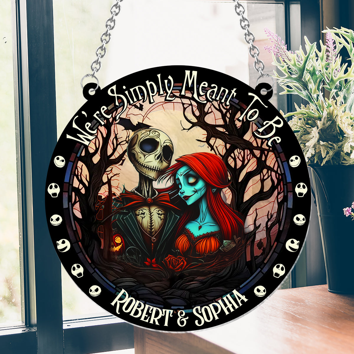 We're Simply Meant To Be - Personalized Nightmare Window Hanging Suncatcher Ornament