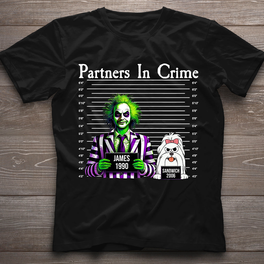 Partners In Crime Mugshot - Personalized T-shirt And Hoodie