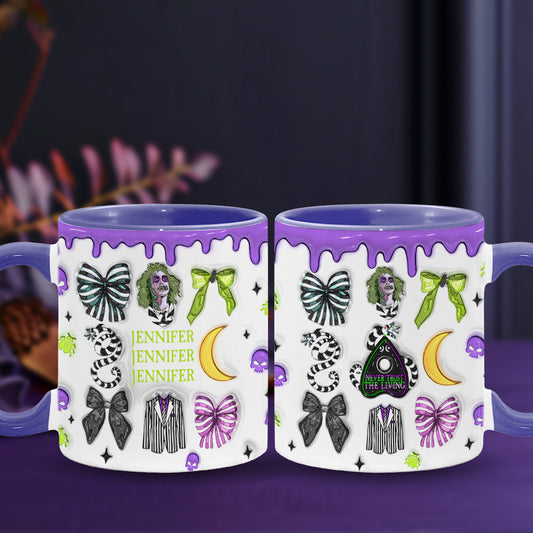 Never Trust The Living - Personalized Accent Mug
