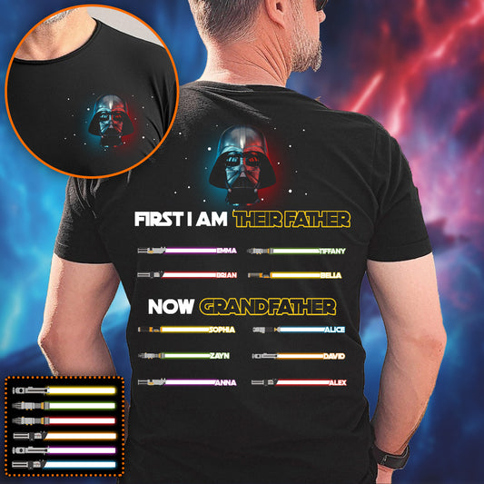 I Am Their Father Now Grandfather - Personalized The Force T-shirt And Hoodie