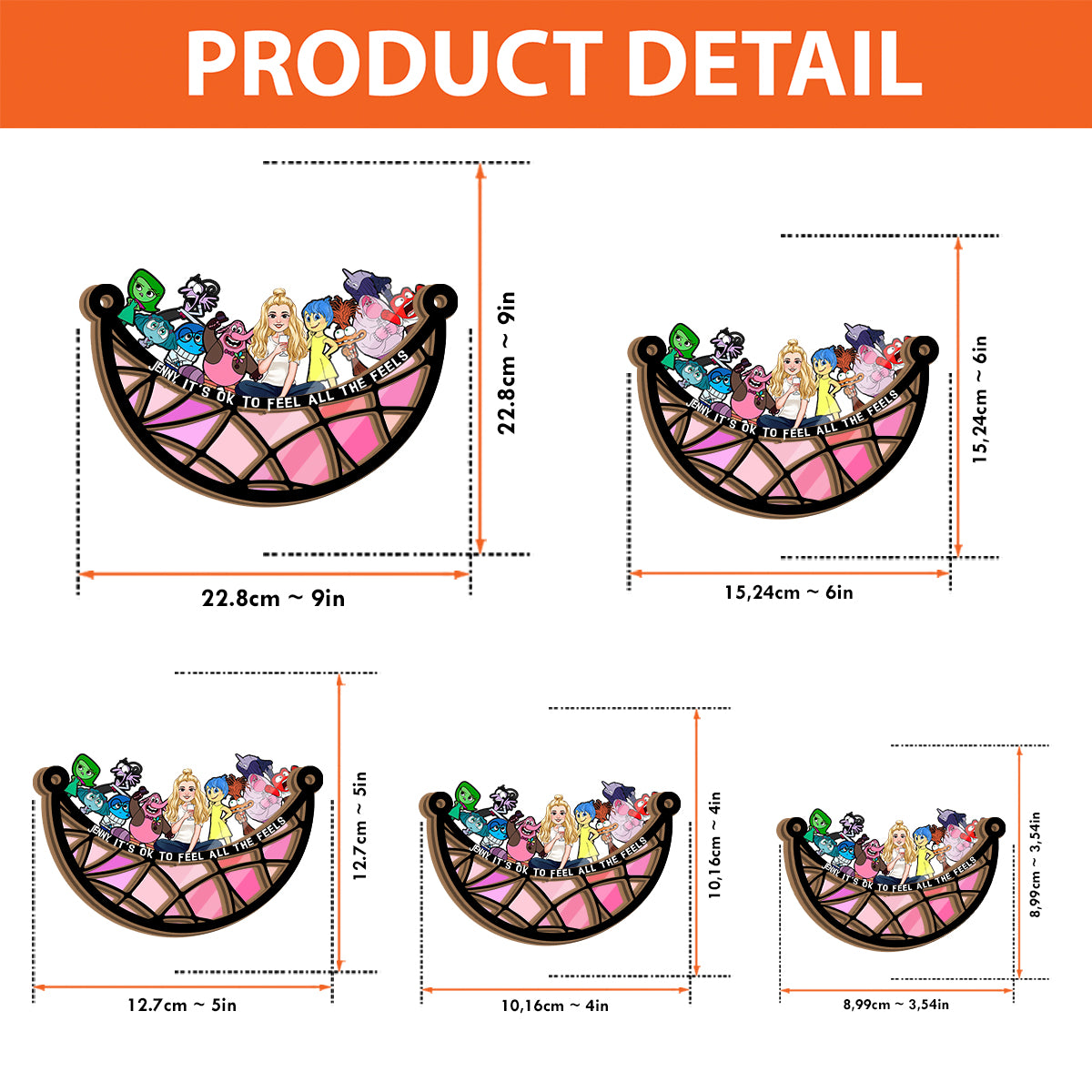It's Ok To Feel All The Feels - Personalized 2 Layered Window Hanging Suncatcher