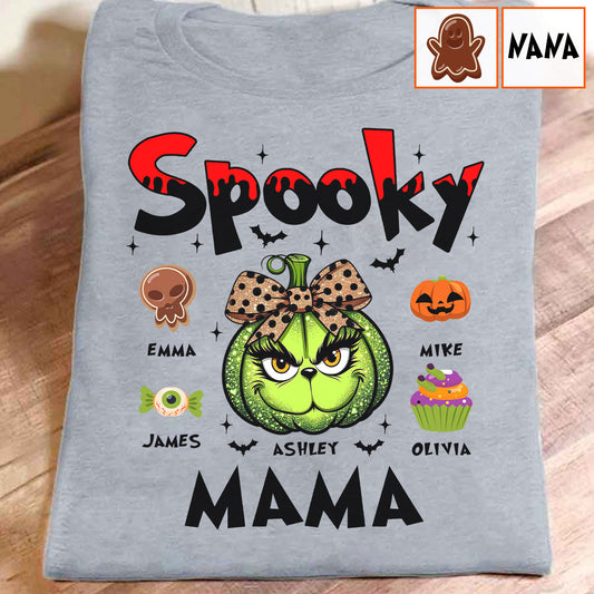 Green Pumpkin Mama Any Title - Personalized Mother T-shirt And Hoodie