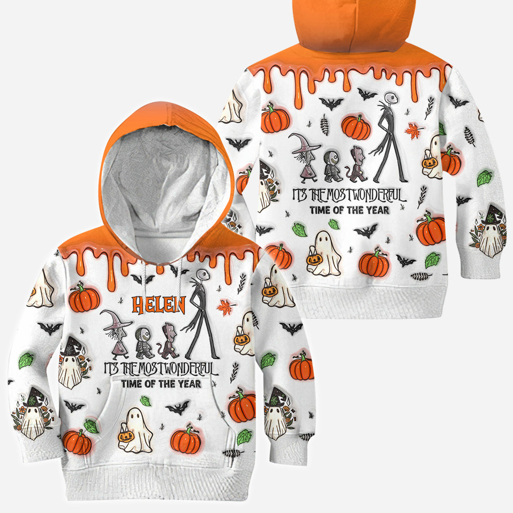 It's The Most Beautiful Time Autumn Skeleton - Personalized Nightmare All Over Shirt