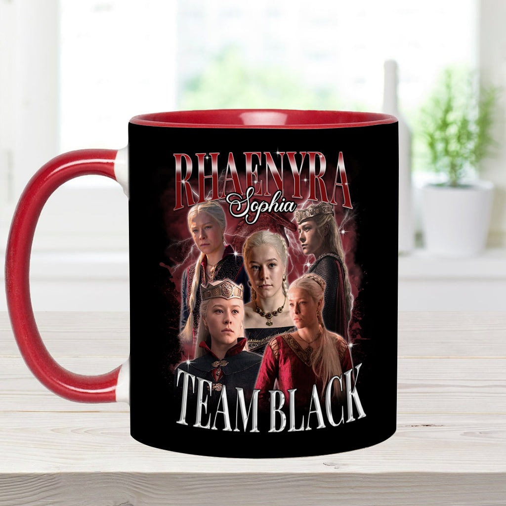 Team Black - Personalized Thrones Game Accent Mug