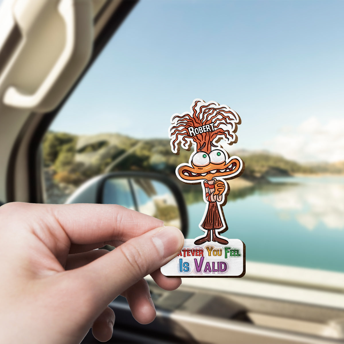 Whatever You Feel Is Valid - Personalized Shaped Car Visor Clip