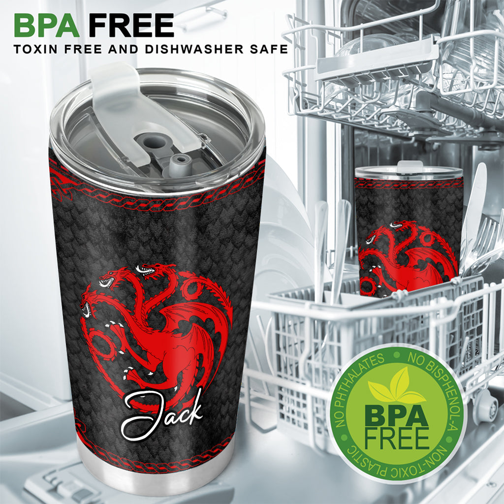 Team Black - Personalized Thrones Game Tumbler