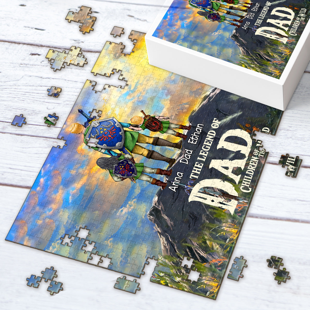 Legend Of Dad - Personalized The Hero's Legend Jigsaw Puzzle