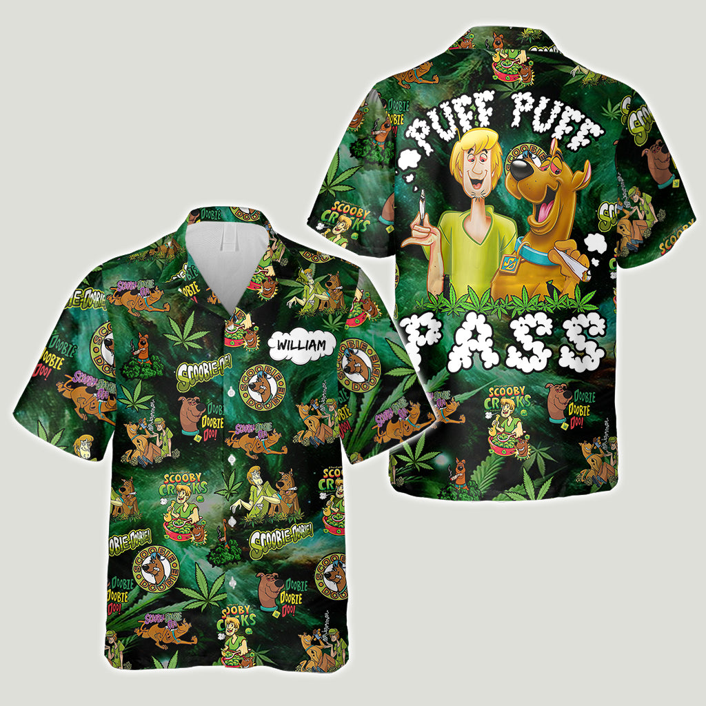 Puff Puff Pass - Personalized Weed Hawaiian Shirt
