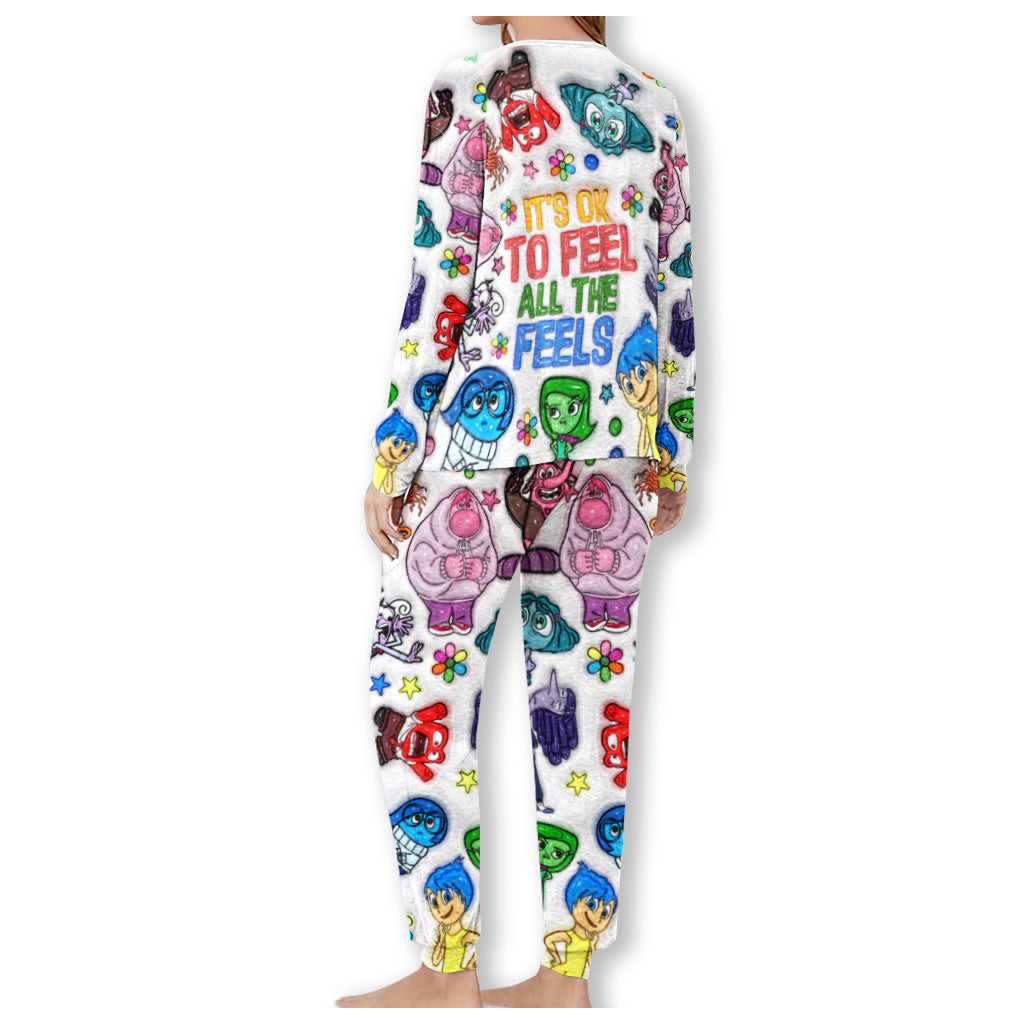 It's Ok To Feel All The Feels - Personalized Pajamas Set
