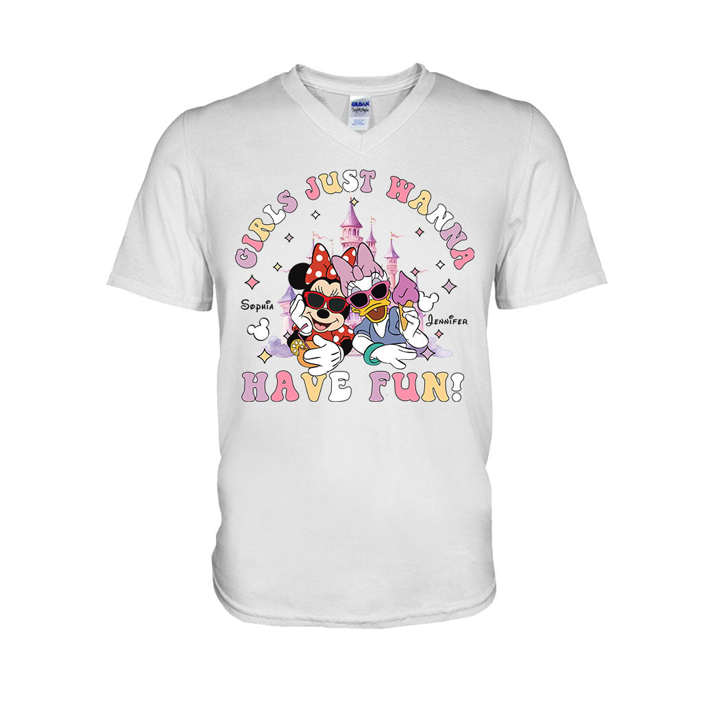 Girls Just Wanna Have Fun - Personalized Mouse T-shirt And Hoodie