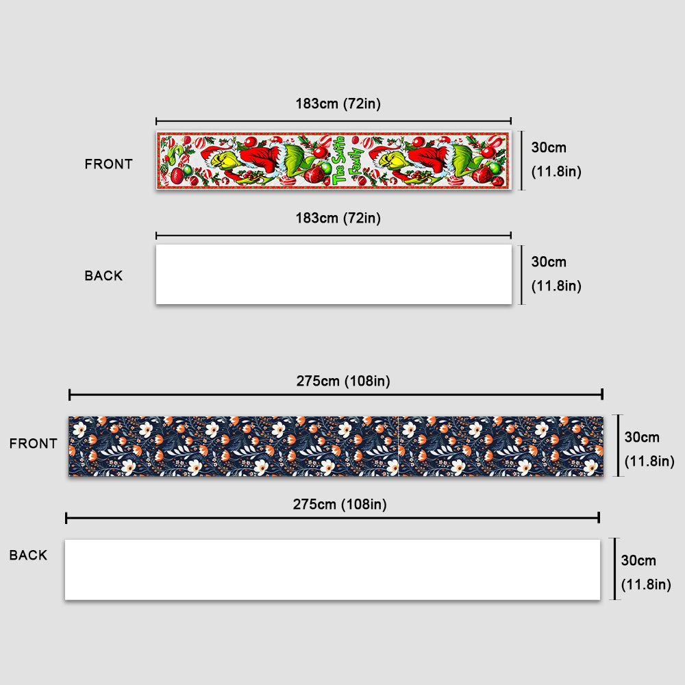 Merry Grinchmas - Personalized Family Table Runner