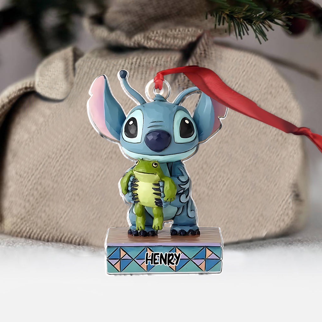 Hello Stichmas - Personalized Ohana Custom Shaped Ornament