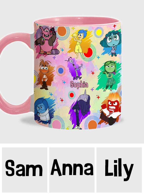 Feel All The Feels Emotion Friends - Personalized Accent Mug