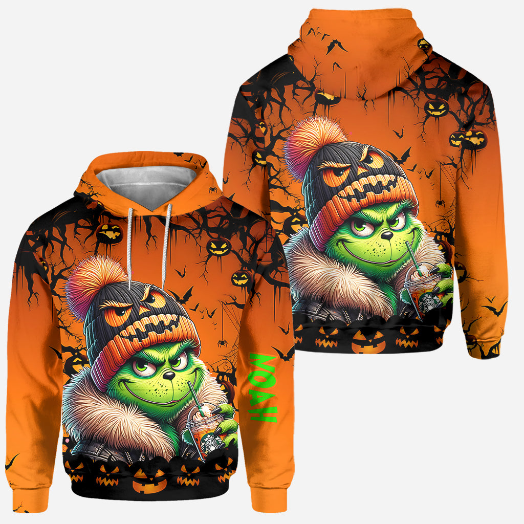 Green Halloween - Personalized Stole Christmas Hoodie and Leggings