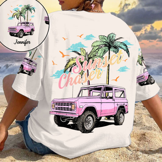 Sunset Chaser - Personalized Car All Over Shirt