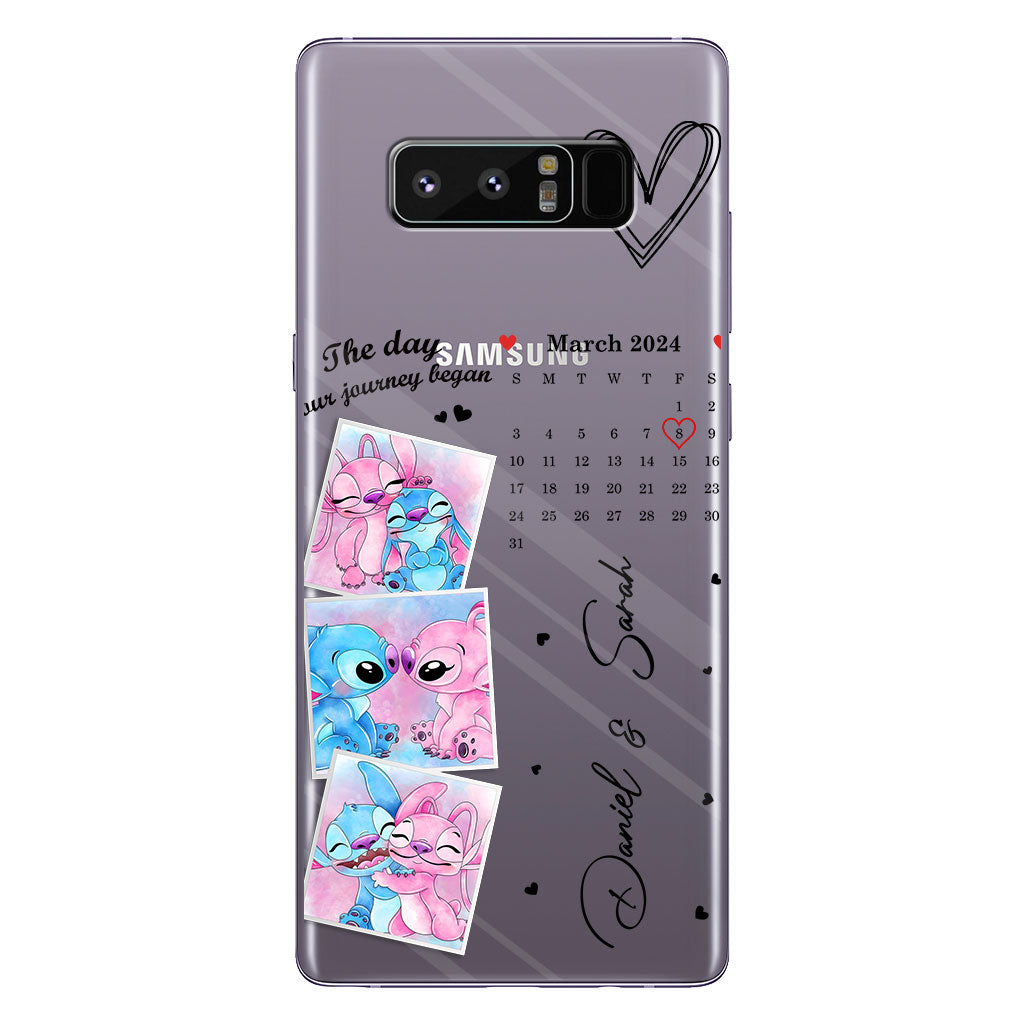 The Day Our Journey Began Ohana Calendar Custom - Personalized Ohana Clear Phone Case
