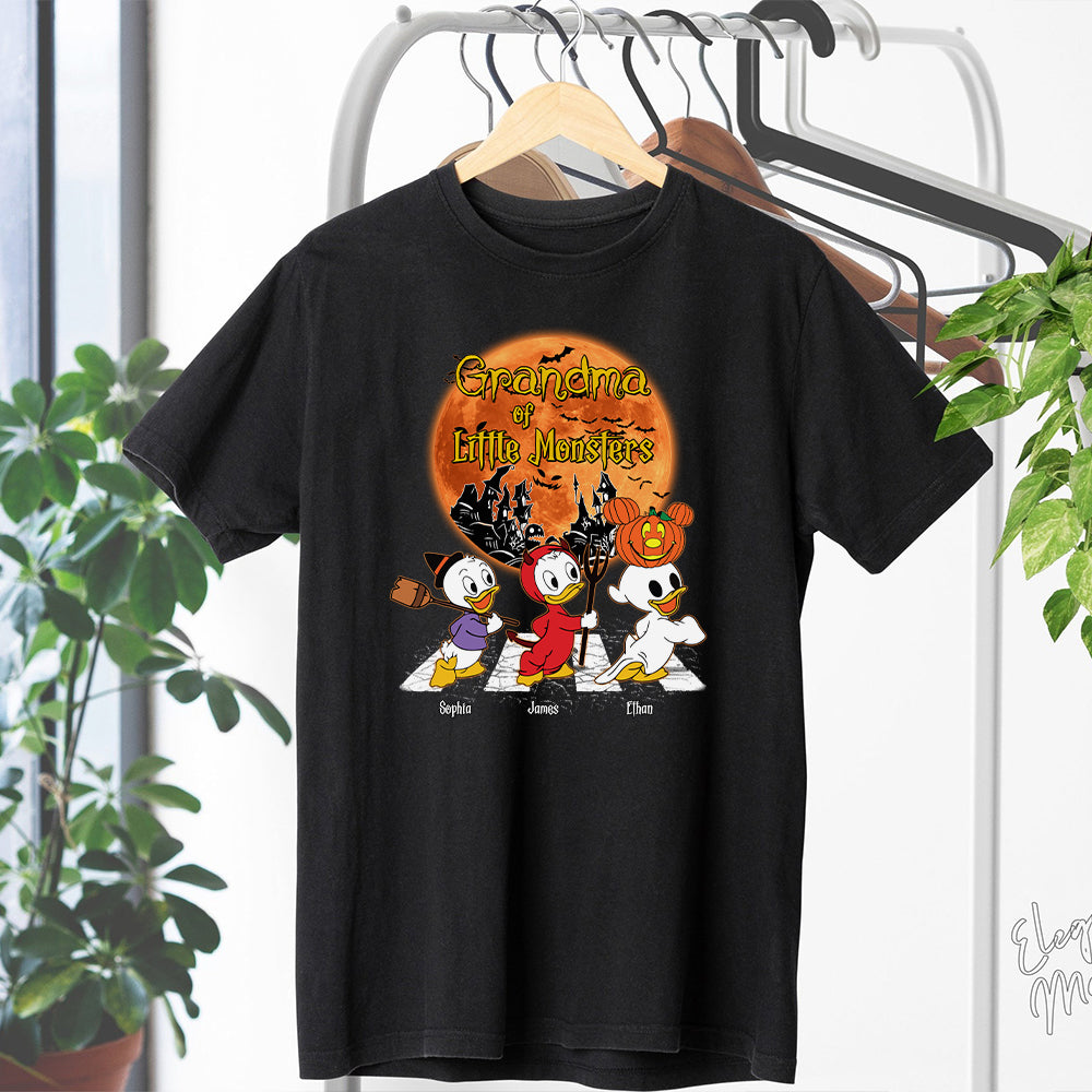 Grandma Of Little Monsters - Personalized Mouse T-shirt And Hoodie