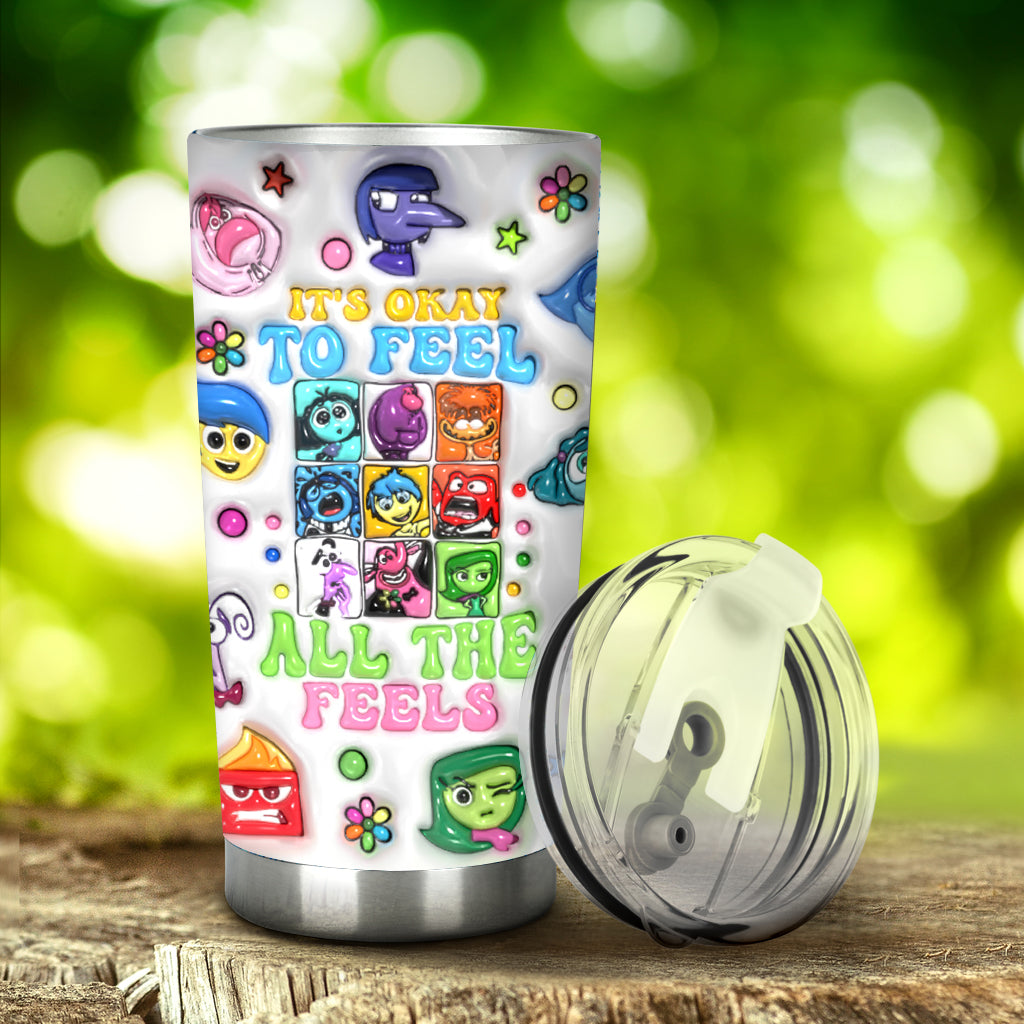 It's Okay To Feel All The Feels - Personalized Tumbler