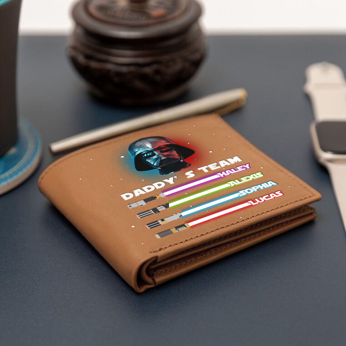 Together We Can Rule The Galaxy - Personalized The Force Leather Wallet